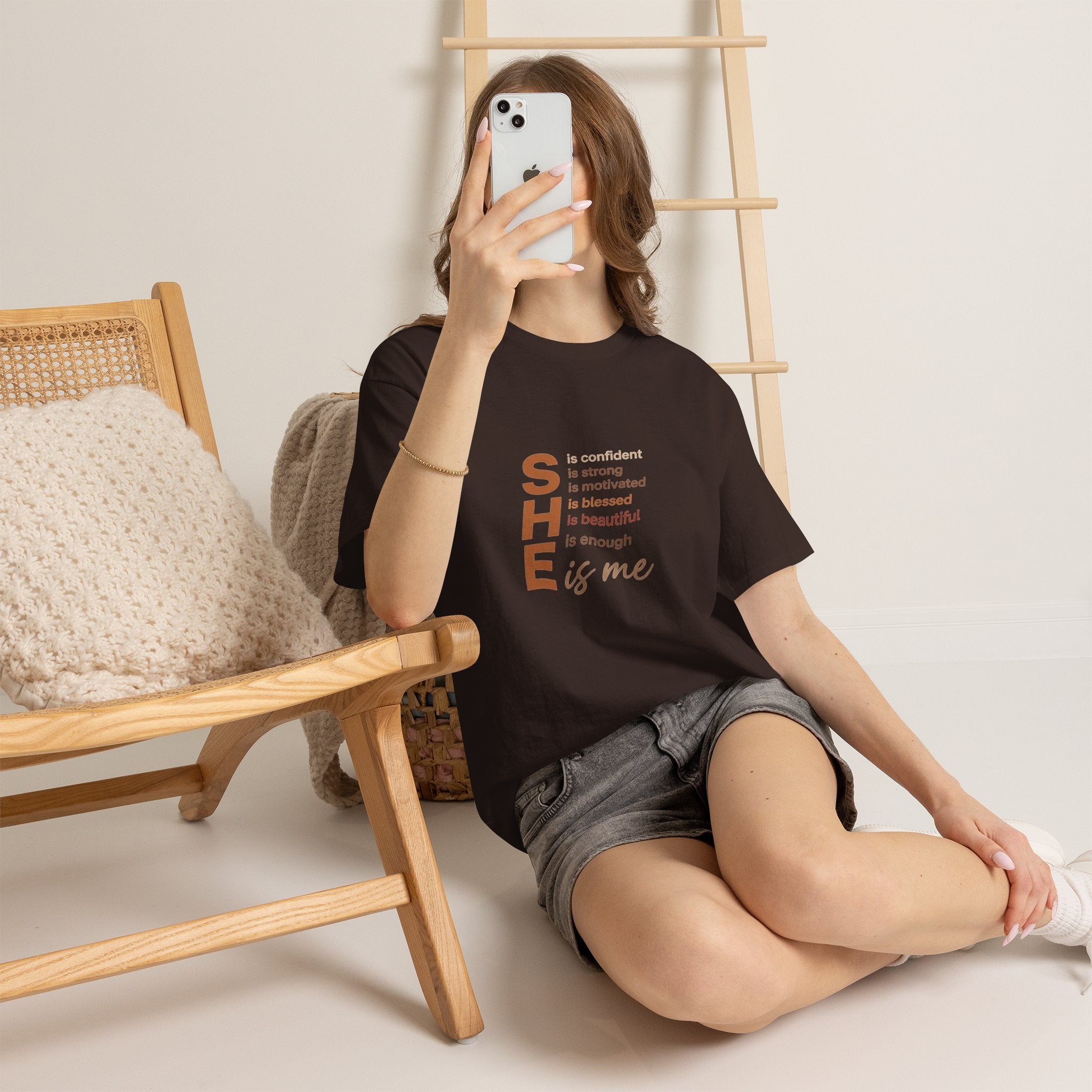 SHE Is Me Inspirational Women's Tee — Empowerment Graphic T-Shirt