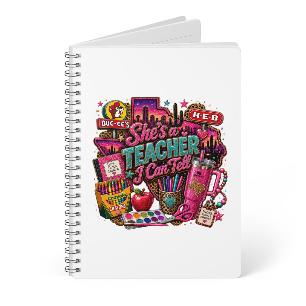 She's My Teacher I Can Tell — A5 Wirobound Notebook